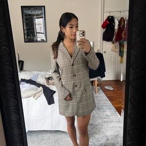 Bb Dakota Plaid Blazer Coat Size M